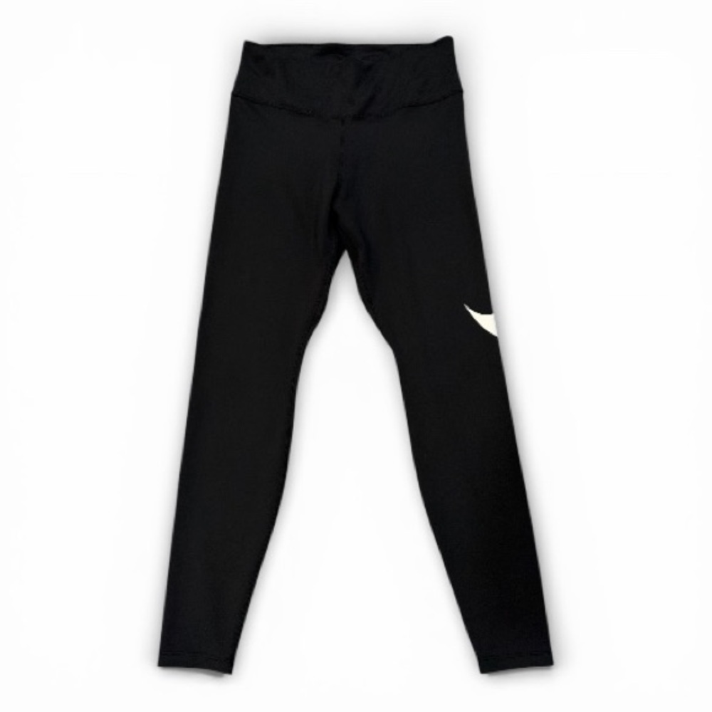 Nike Dri-Fit Mid-Rise Leggings Black Workout Yoga Athleisure Casual Medium